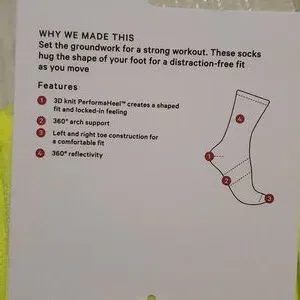 Lululemon Women's Reflective Power Stride Training Crew Sock Set